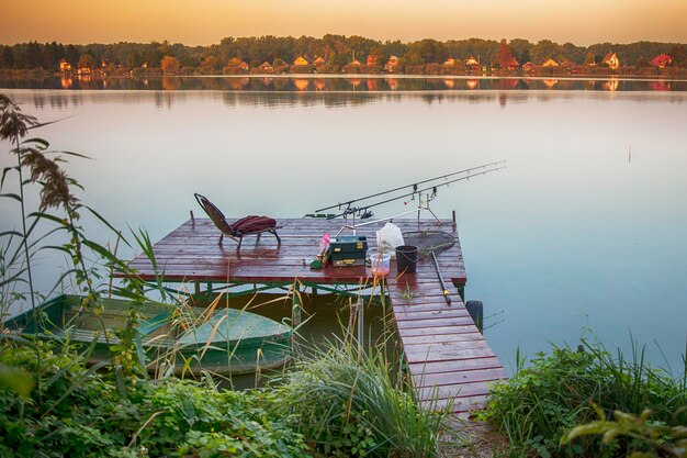 Photo pier over lake