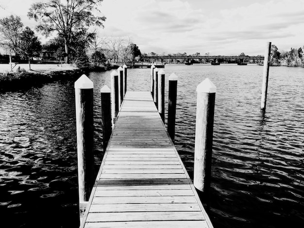 Pier over river