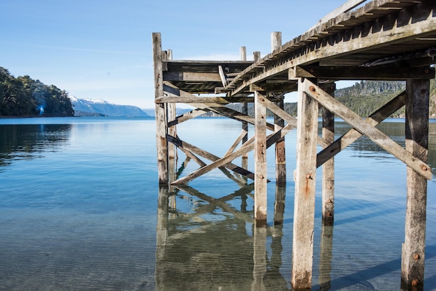 Photo pier over sea against sky