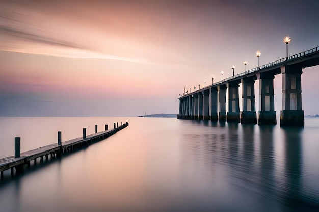 Photo a pier with the word pier on it