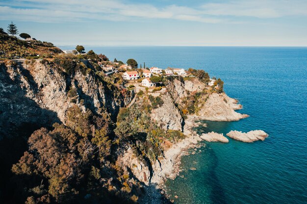 Pietragrande cliff near montauro city calabria south italy