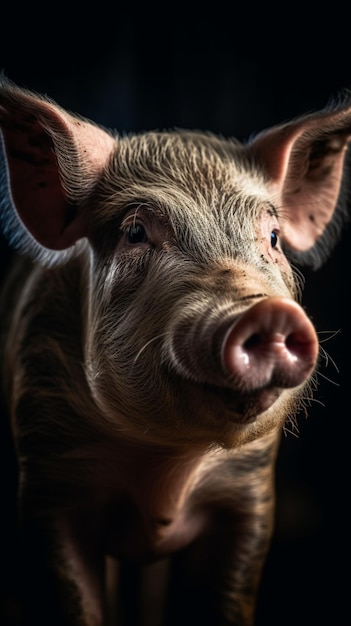 A pig is shown in this undated image.