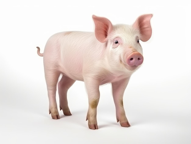 A pig isolated on a white background