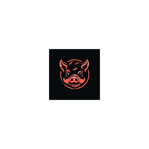 Photo pig mascot logo icon9