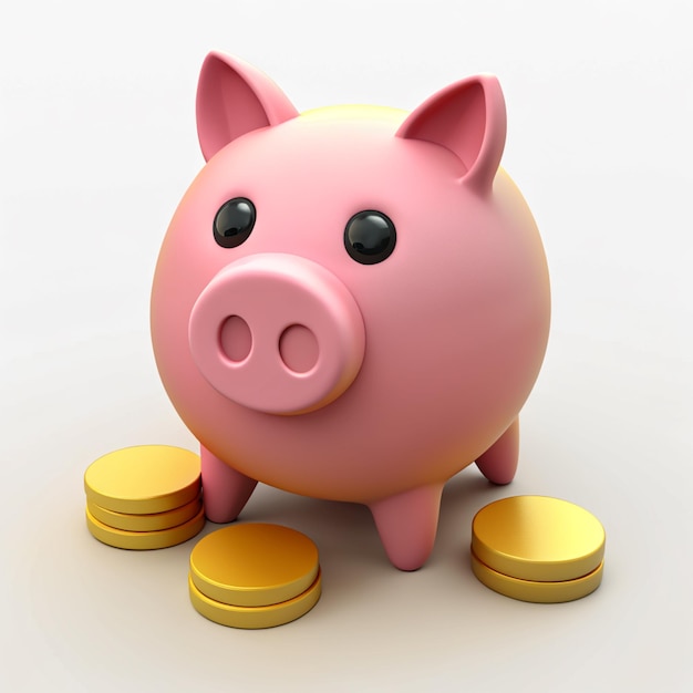 Pig piggy bank money 3D