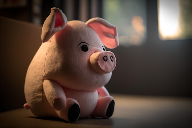 Pig plushie toy generative ai