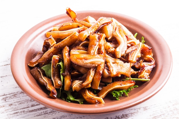 Pig's ear - a Chinese spicy food on the plate