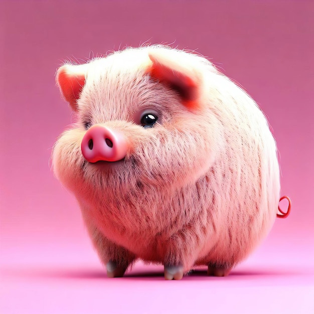 A pig with a letter o on it