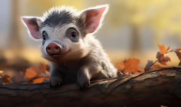 a pig with a nose that says quot pig quot on the face