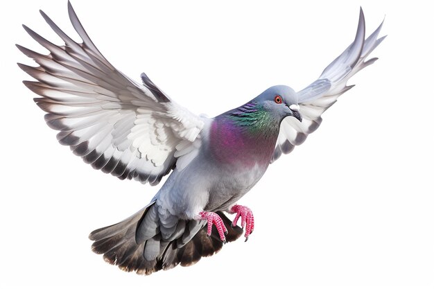 Pigeon in air