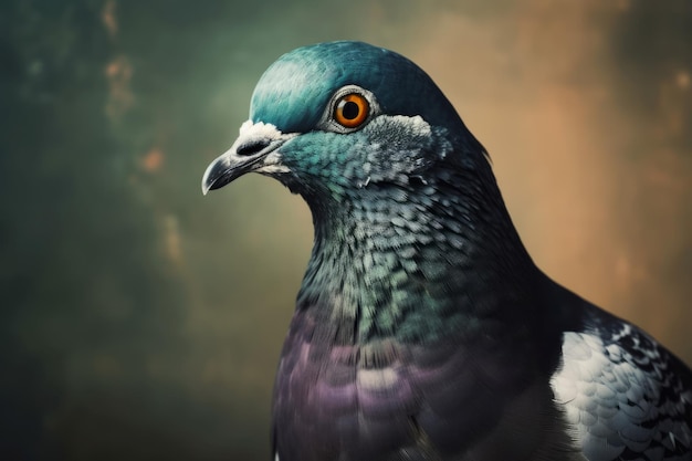 Pigeon bird Wild aninmal gray Generate Ai