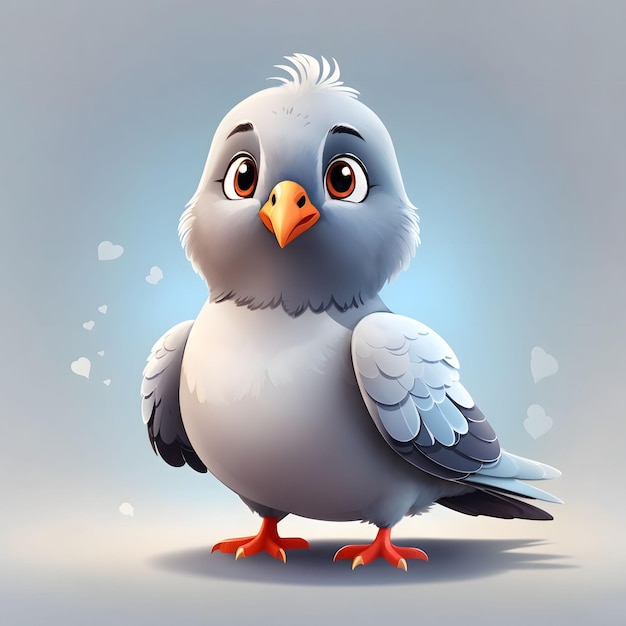 Photo pigeon illustration ai generative