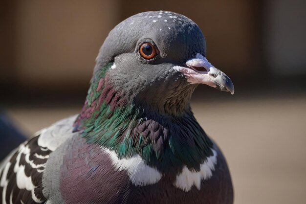 Photo pigeon picture looking straight to camera