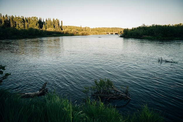 The Pigeon River flows through Grand Portage State Park and Indian Reservation