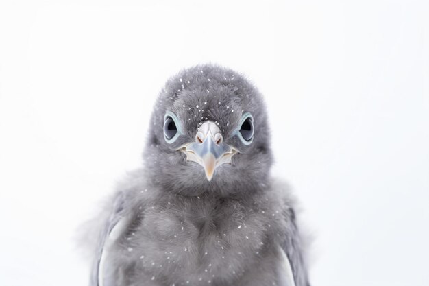 a pigeon with white background