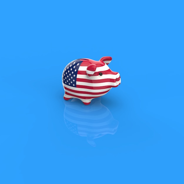 Piggy bank - 3D Illustration