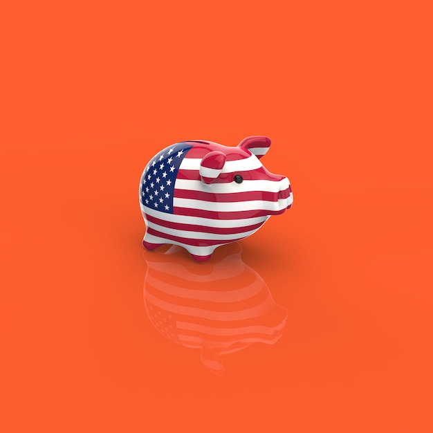 Piggy bank - 3D Illustration