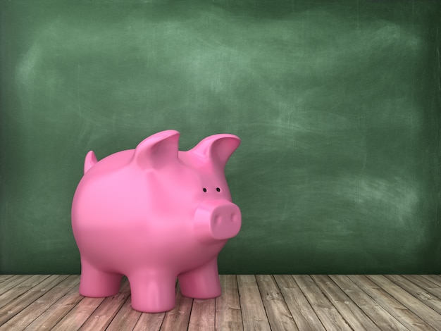 Piggy Bank on chalkboard