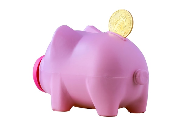 Piggy bank en bitcoin