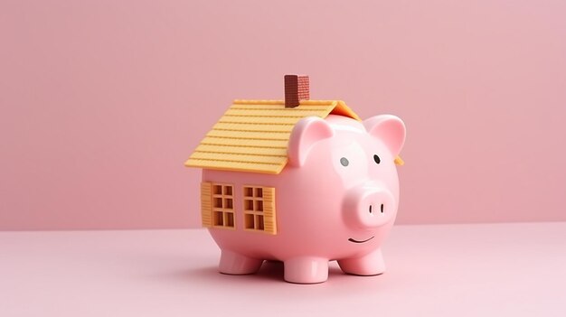 piggy bank and house model