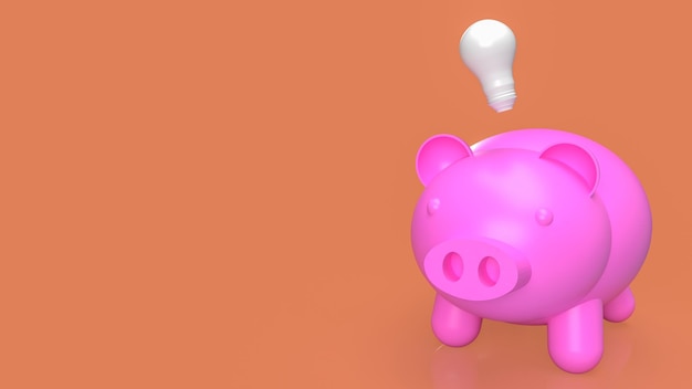 Photo the piggy bank for saving concept 3d rendering