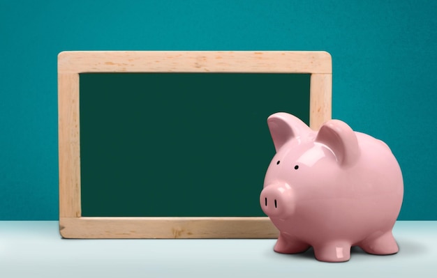 Piggy bank savings lesson