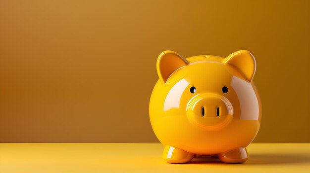 Photo piggy bank in the style of minimalist photography light