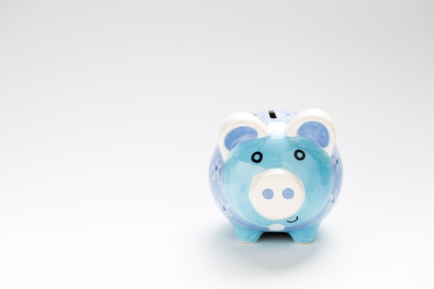 Piggy bank on a white background