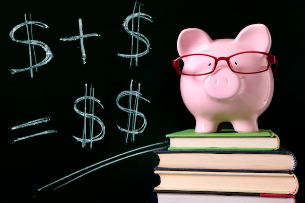 Piggy Bank with blackboard