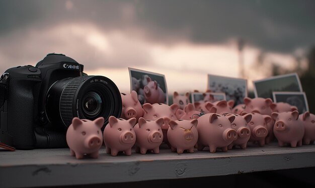 Piggy Banks on Teachers Desk