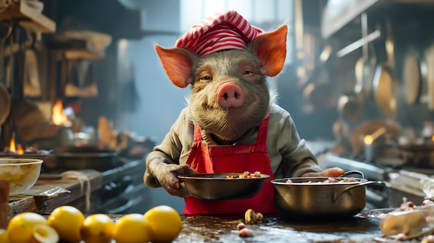 Foto piggy chef