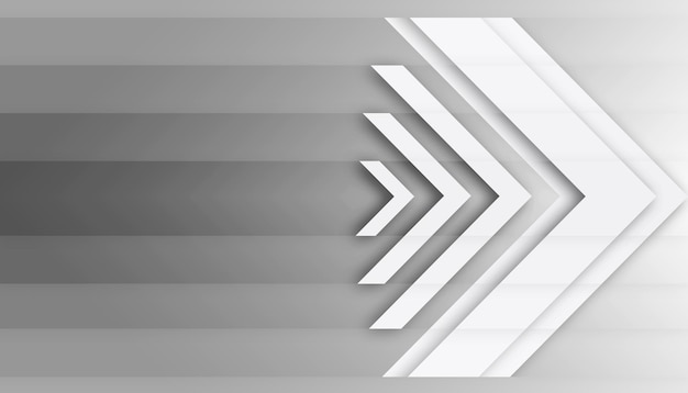 Pijlen en grijze abstracte achtergrond creëren grijze en witte abstracte achtergronden met gradiënt