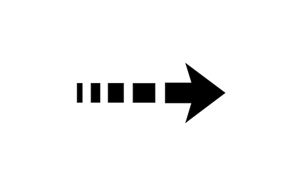 Pijllijn pijlvector Vlak stijl symbool pijl op een witte achtergrond vector illustratie pijl