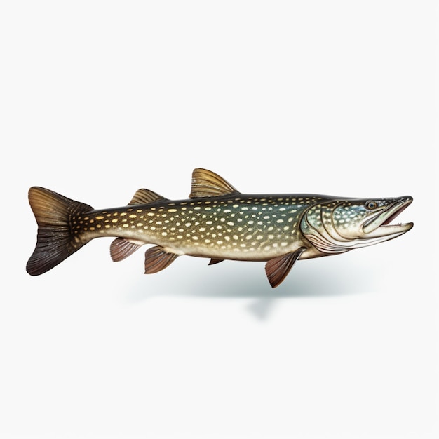 Photo pike with white background high quality ultra hd