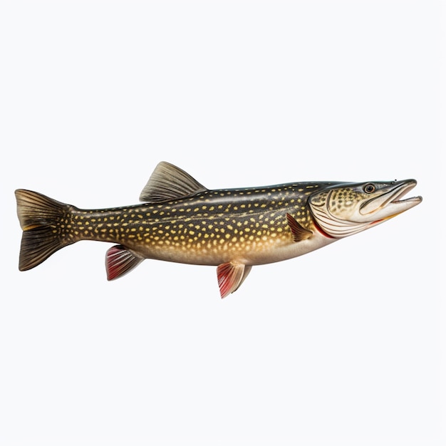 Pike with white background high quality ultra hd