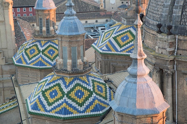 Pilar Basilica Cathedral Church in Zaragoza, Spain