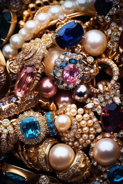 Pile of all kinds of jewelry