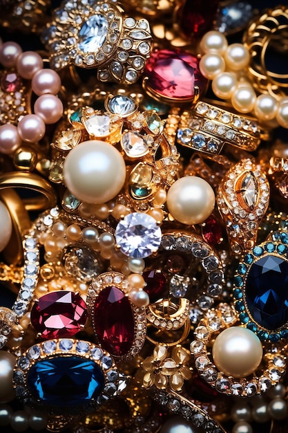 Pile of all kinds of jewelry