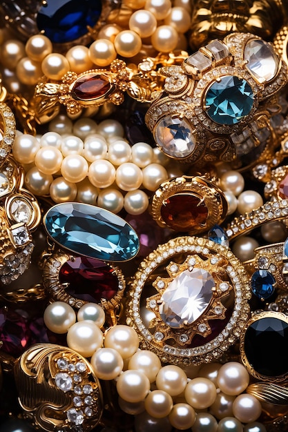 Pile of all kinds of jewelry