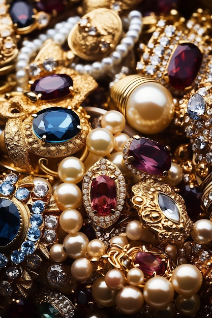 Pile of all kinds of jewelry