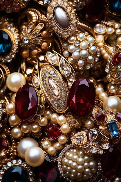 Pile of all kinds of jewelry