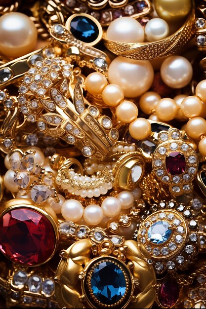 Pile of all kinds of jewelry