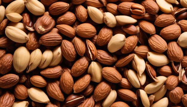 A pile of almonds in a close up shot