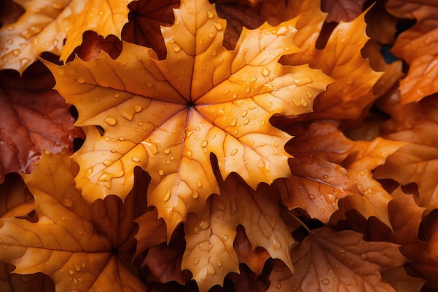 pile of autumn leaves fall nature