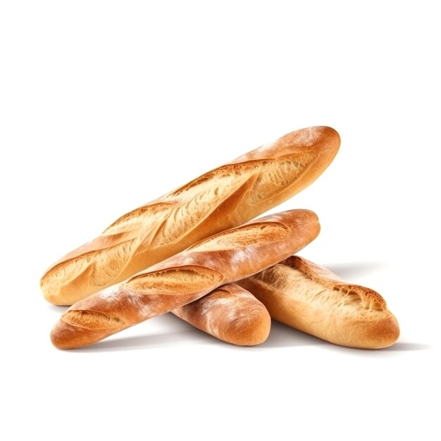 A pile of baguettes from the company french bakery.