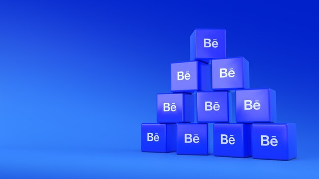 Pile of behance cube logos