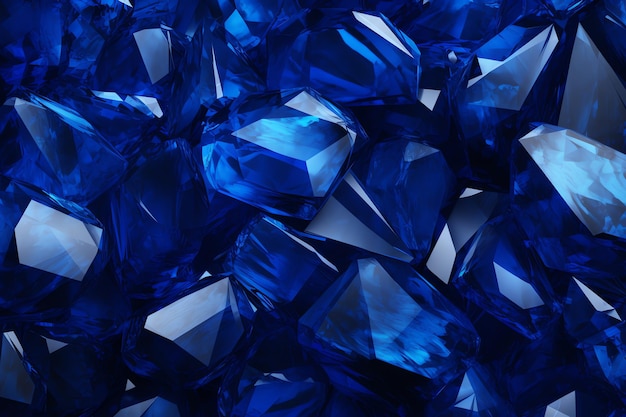 Photo a pile of blue gemstones