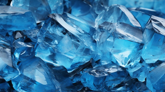 A pile of blue ice background