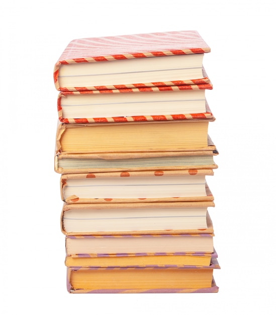 Pile of books isolated