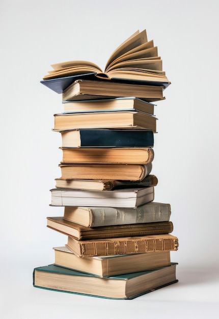 Куча книг, сложенных одна на другую